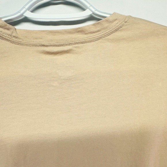 Victoria's Secret PINK Long Sleeve T-shirt Gold Tan Cotton Women's L *See Flaw* - Picture 5 of 8